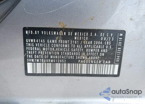 2024 Volkswagen Jetta 1.5T Se from USA, damaged, VIN 3VW7M7BU9RM012652